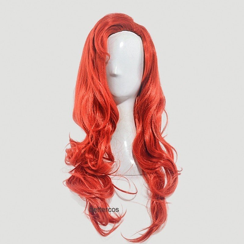 Rabbit Jessica Cosplay Wigs Drag Queen Copper Red Big Swap Bangs Long Wavy Heat Resistant Synthetic Rabbit Jessica Cosplay Wigs Drag Queen Copper Red Big Swap Bangs Long Wavy Heat Resistant Synthetic