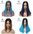 MISS WIG Blonde Blue Grey Short Straight Heat Resistant Synthetic Hair Wig For BlackWhite Women Cos