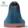 MISS WIG Blonde Blue Grey Short Straight Heat Resistant Synthetic Hair Wig For BlackWhite Women Cos