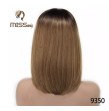 MISS WIG Blonde Blue Grey Short Straight Heat Resistant Synthetic Hair Wig For BlackWhite Women Cos