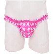 Crossdressing Sexy Men in Panties Polka Dot Ruffled G Strings Thongs Low Rise Soft Satin panties Men size