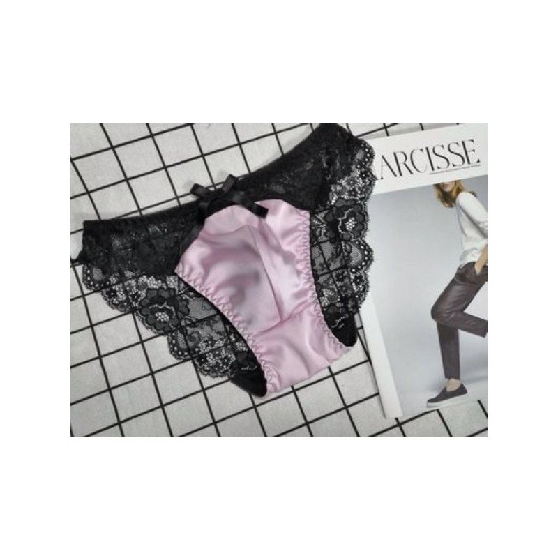 Men Satin Underwear Sexy Sissy Panties Gay Men Shiny Soft Lace Lingerie Low Rise Stretchy Bikini Br Men Satin Underwear Sexy Sissy Panties Gay Men Shiny Soft Lace Lingerie Low Rise Stretchy Bikini Br