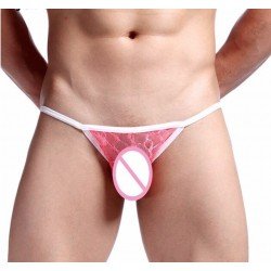Crossdressing Mens Sexy Panties Gay Sissy Exotic G-Strings Thong Underwear Tanga Exotic Mesh Panties Lace Transpar