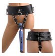 Leather Forced Orgasm Sex Belt Female Chastity Belt Magic Wand BDSM Bondage Restraints Harness Sex Toys For Women Lesbian