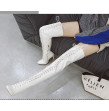 Crossdressing Luxury Brand Sexy PU Leather Cross Strap Over the Knee Boots Woman Pointed Toe Bandage Stilett