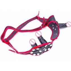 DOMI Female Masturbation Lesbian Penis Removable Leather Underwear Penis Strapon Double Dildo