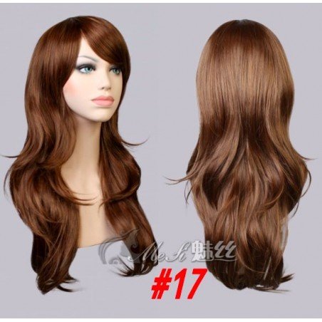 Long Body Wave Black Blond Synthetic Hair Cosplay Wigs For  transvestite men